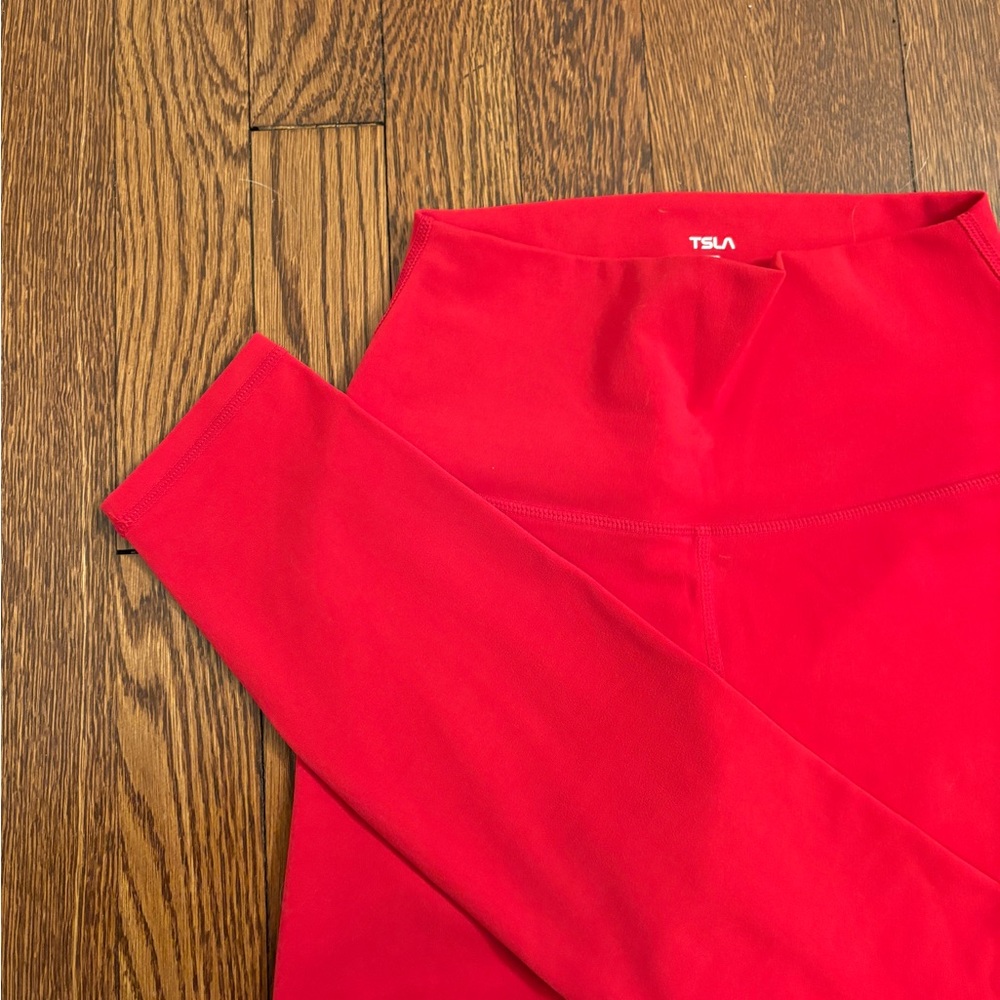 TSLA Women's Red Leggings